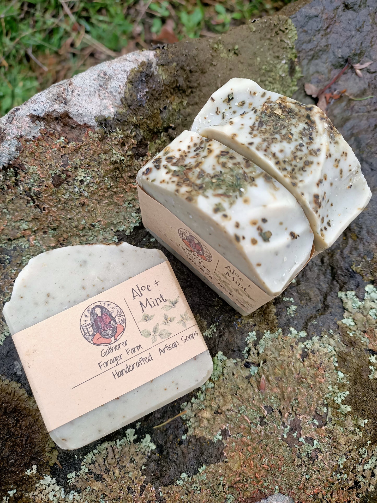 Aloe and mint handmade soap