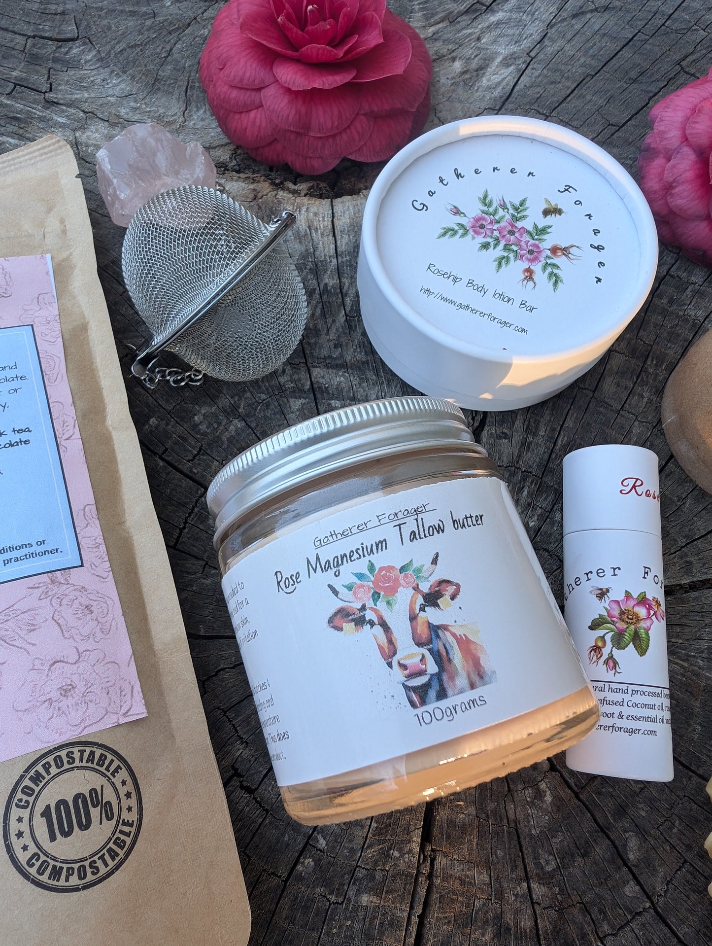 Rose themed self care gift pack