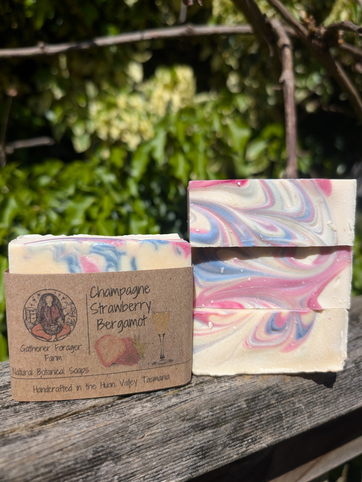 Strawberry Champagne soap bar