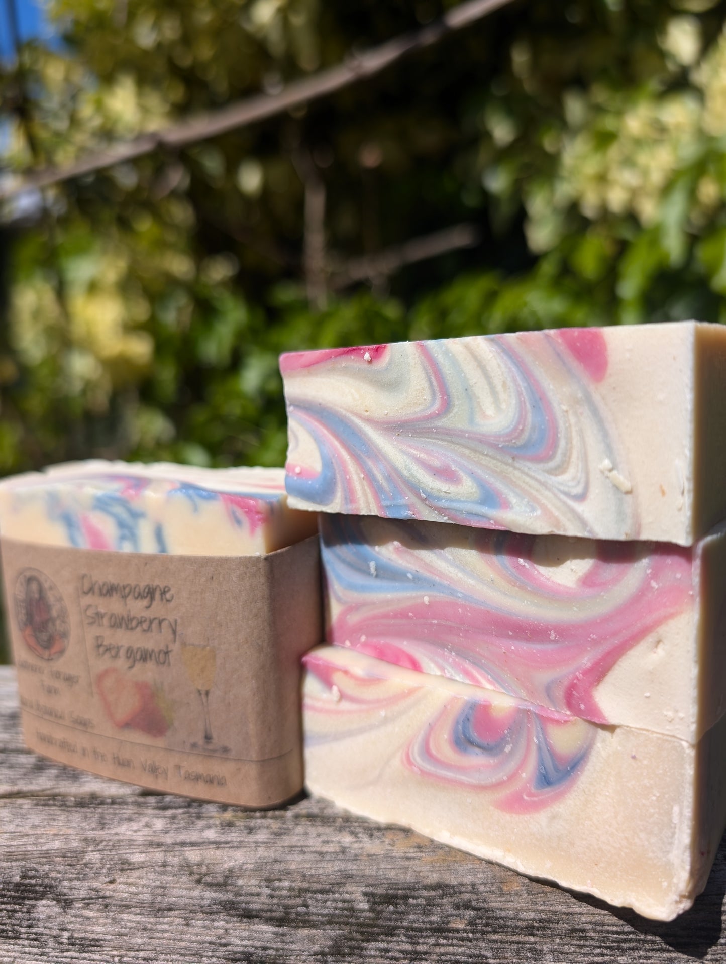 Strawberry Champagne soap bar